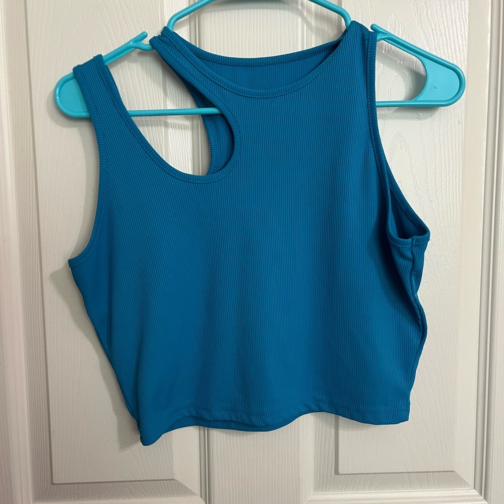 Blue Sleeveless Women's Top